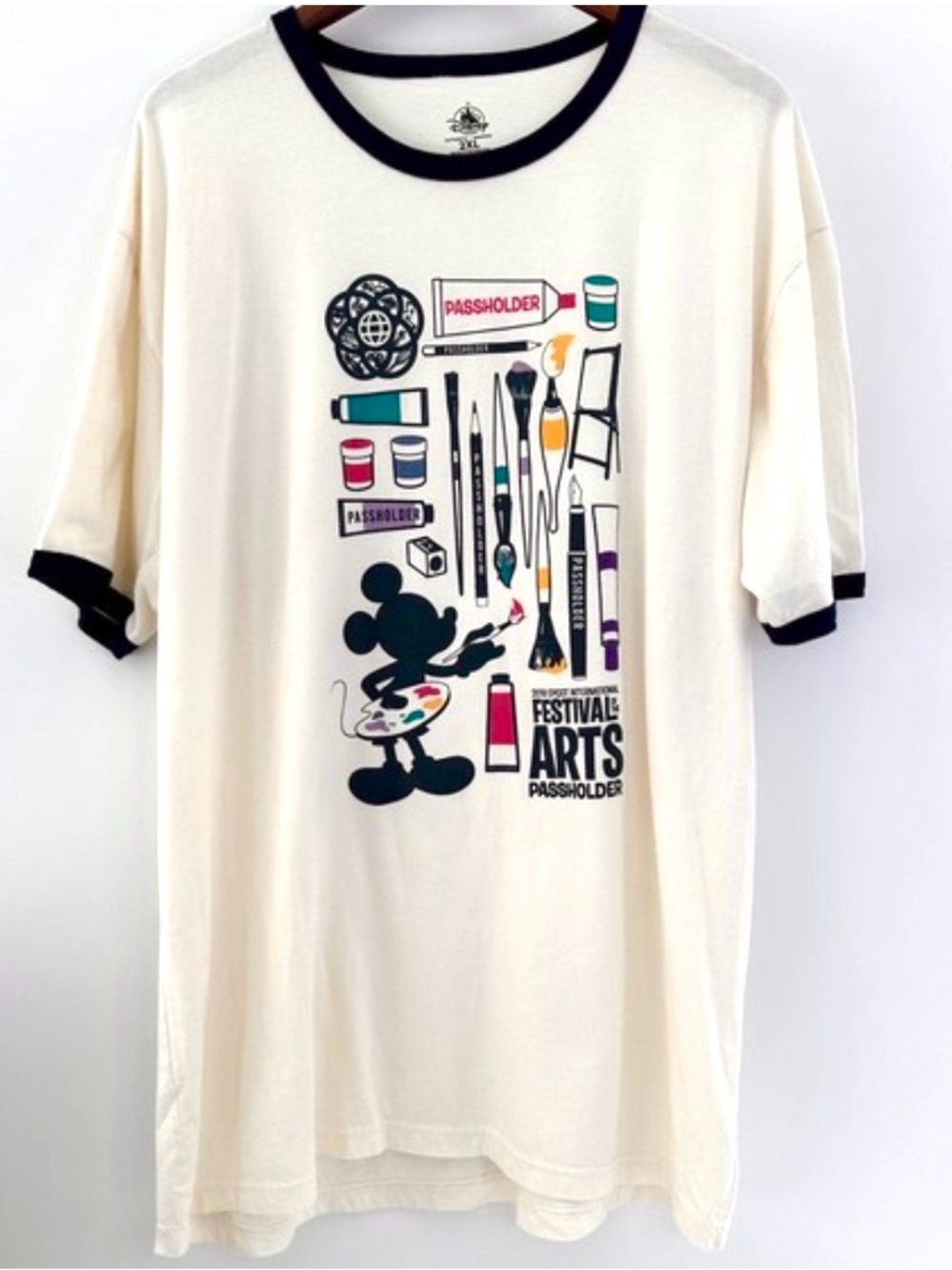 Disney 2019 Epcot Festival of the Arts Passholder Cream Graphic Tee!